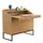 FineBuy Sekretär MDF 100cm Eiche Dekor Kompakt Schreibtisch mit Stauraum Home Office