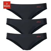 S.Oliver Bikinislip (3er-Pack) aus elastischer Baumwoll-Qualität schwarz 36/38 (M)