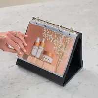 Rillstab A5 Querformat Tisch-Flipchart – 4 Ringe, 10 Taschen,