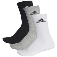 adidas Cushioned Crew Socken 3er Pack Medium Grey Heather / White / Black 49-51