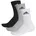 Socken 3er Pack Medium Grey Heather White Black 49-51