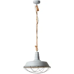 Brilliant Pendelleuchte Rope grau Beton Industrial E27 max. 60W Ø47cm