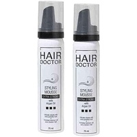 HAIR DOCTOR Styling Mousse Extra Strong - Professioneller Schaumfestiger pflegend mit Argan Öl, 2er Pack (2 x 75 ml)