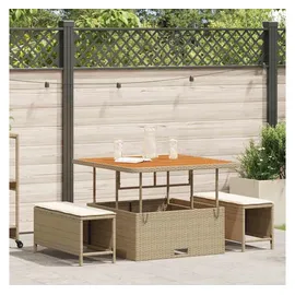vidaXL Garten Essgruppe 3-tlg. Beige