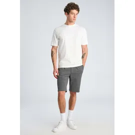 Lindbergh Shorts LINDBERGH, Herren, Gr. XL, N-Gr, grau (grau mix), Web, Obermaterial: 75% Polyester, 22% Viskose, 3% Elasthan, unifarben, bequem kniefrei, Hosen Shorts, mit Viskose und Stretch