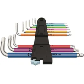 WERA 3950/9 Hex-Plus Winkelschlüsselsatz Edelstahl 9-tlg.