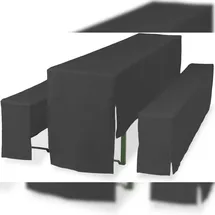 TexDeko Biertischhusse Premium PRO Blickdicht Anthrazit 220 x 70 cm