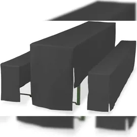 TexDeko Biertischhusse Premium PRO Blickdicht Anthrazit 220 x 70 cm