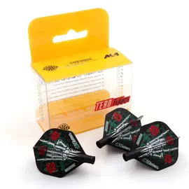 Cuesoul Dart Flights Standardform mit attraktivem Muster 3er Set Blau/Gelb/Pink/Rot/Schwarz/Weiß