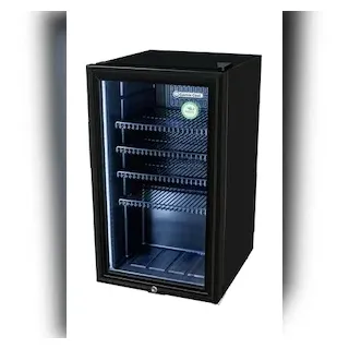 Gastro-Cool - Flaschenkühlschrank mit Glastür - Gastronomie - Bar - schwarz - LED - KW90