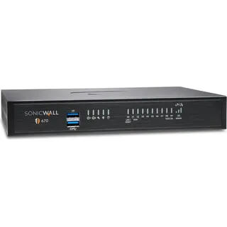 Sonicwall Tz670 Secure Upgrade Plus Essential 2 Years Firewall - Black