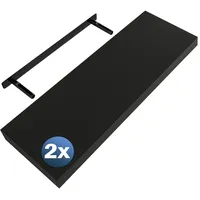 CASARIA Wandregal 70 x 3,8 x 23 cm Schwarz