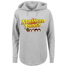 F4NT4STIC Stranger Things Hoodie Comic Heads Grau XL