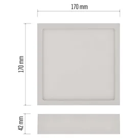 EMOS LED Panel 12,5 W quadratisch 1100 lm weiß
