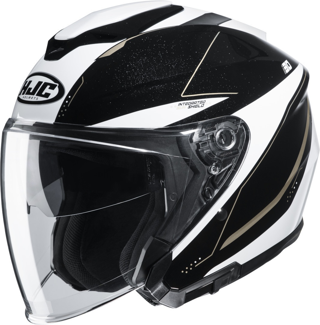 HJC i30 Slight Jet helm, zwart-wit, S