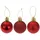 Tectake 24er Set Christbaumkugeln rot