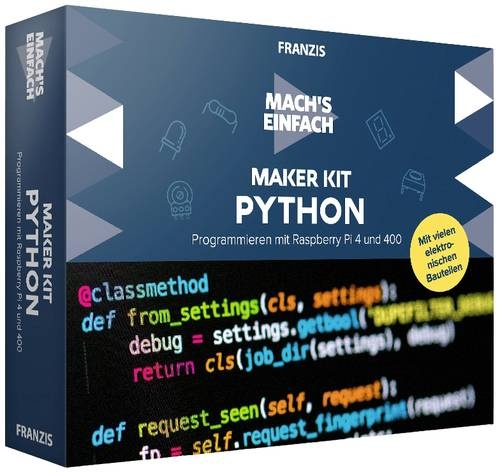 Franzis Verlag 67183 Maker Kit Python Programmieren, Raspberry Pi Maker Kit ab 14 Jahre Carton