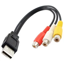 Aukson USB-A auf 3 RCA 0,3 m Schwarz