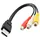 Aukson USB-A auf 3 RCA 0,3 m Schwarz