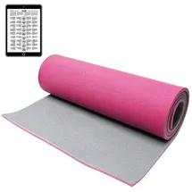 Best Sporting Yoga Matte 200x60x1,3cm I Gymnastikmatte, ideal als Yogamatte, pink/grau, 1,3 cm stark, rutschfester Schaumstoff, 200 x 60 cm