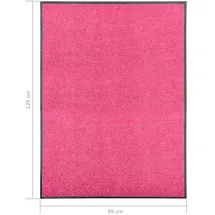 vidaXL Fußmatte 90 x 120 cm Rosa