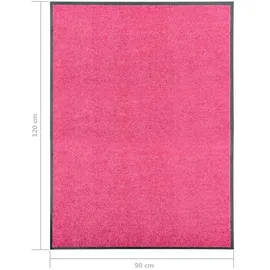 vidaXL Fußmatte 90 x 120 cm Rosa