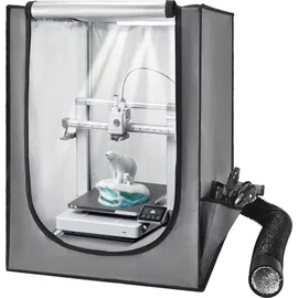 Vevor 3D-Druckergehäuse Druckerzelt (55 x 65 x 75 cm), staubdichte & wasserfeste Schutzhülle mit konstanter Temperatur & LED-Beleuchtung, kompatibel mit Photon Mono/Mars 3, FDM/LCD-Drucker