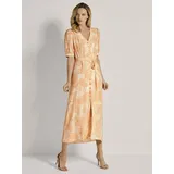 Madeleine Durchgeknöpftes Sommerkleid Floral Rot 34