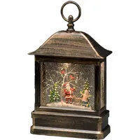 Konstsmide LED-Laterne Weihnachtsmann und Kind 17,5 x 8,5 x 25 cm Braun