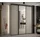 abiks möbel Schwebetürenschrank Dakota 190 x 235,2 x 60 cm Schwarz