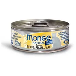 MONGE Natural Cat Thunfisch mit Huhn und Mais 80 g