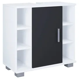 VCM Waschbeckenunterschrank Zalo 30,4 x 57,7 x 60 cm Schwarz