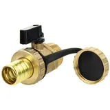 tecuro Kfe-kugelhahn Ag 3/4 Zoll, Kessel Füll- und Entleerungsventil, Messing Blank - tecuro