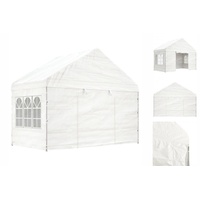 VidaXL Pavillon mit Dach Weiß 4,08x2,23x3,22 m Polyethylen