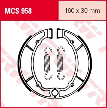 TRW Lucas Bremsbacken MCS958
