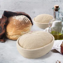 ORION GROUP - Gärkörbchen für brot - Gärkorb oval - Brotkorb - Brotform für Brotteig - Brotbackzubehör - Brotbackkorb - 1,5 kg - 28x22 cm