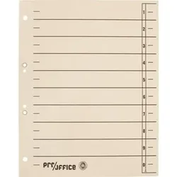 Trennblätter, A4, chamois, Pck=100St, geöst, Karton