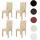 Mendler 4er-Set Esszimmerstuhl Littau Kunstleder creme