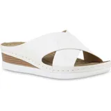 VAN HILL Damen Pantoletten in Weiss Lack