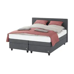 RUF Boxspringbett  Verena QLX ¦ grau ¦ Maße (cm): B: 186 H: 113