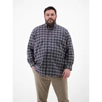 Lerros Kariertes Flanellhemd in Übergrössen - Classic Navy -