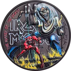 1 oz Silbermünze "Iron Maiden - Number of the Beast"