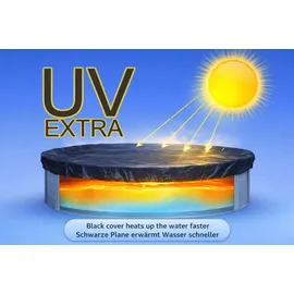 Quick Star Poolabdeckung Rund schwarz 680 cm