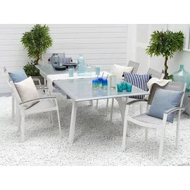 Beliani Pereta Gartenstuhl 55 x 60 x 85 cm grau/weiß 2 St.