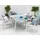 Beliani Pereta Gartenstuhl 55 x 60 x 85 cm grau/weiß 2 St.