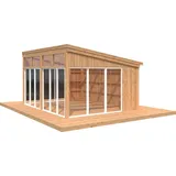 Palmako Pavillon Nova, inkl. Front- und Seitenverglasung, ca. B517/H288/T397 cm, Braun