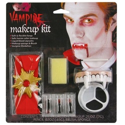 Horror-Shop Vampir-Kostüm Vampir Make Up Set schwarz|weiß