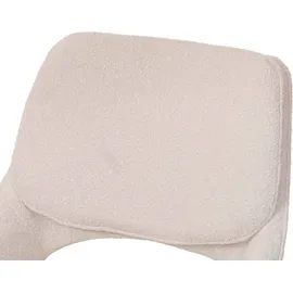 Mendler 6er-Set Esszimmerstuhl HWC-N73, Küchenstuhl, drehbar Auto-Return, Stoff/Textil Boucle (540g/m2) creme