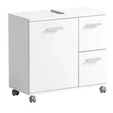 Schildmeyer Palermo Waschbeckenunterschrank 158814, Mattweiß, 65,1 x 32,0 x 60,0 cm