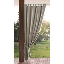 Eurofirany Outdoor Vorhang mit Klett-Schlaufen 1 Stück 1,55 x 2,60 m Cappuccino